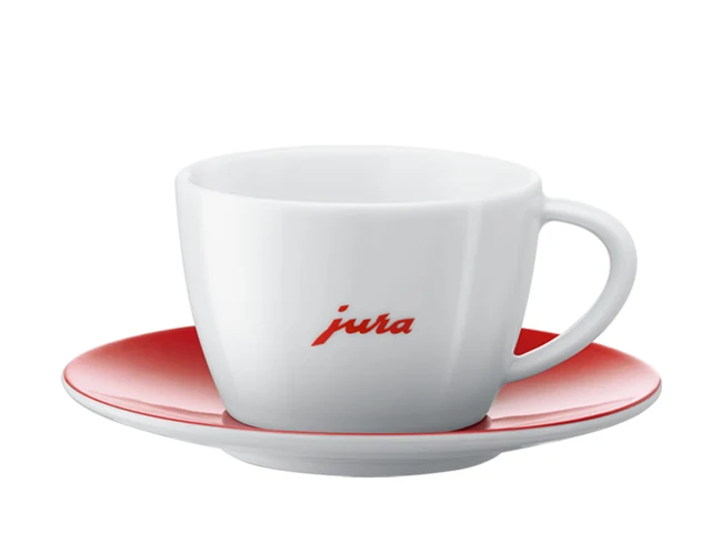 JURA Cappuccinotassen JURA Logo rot 2er-Set, Produktansicht