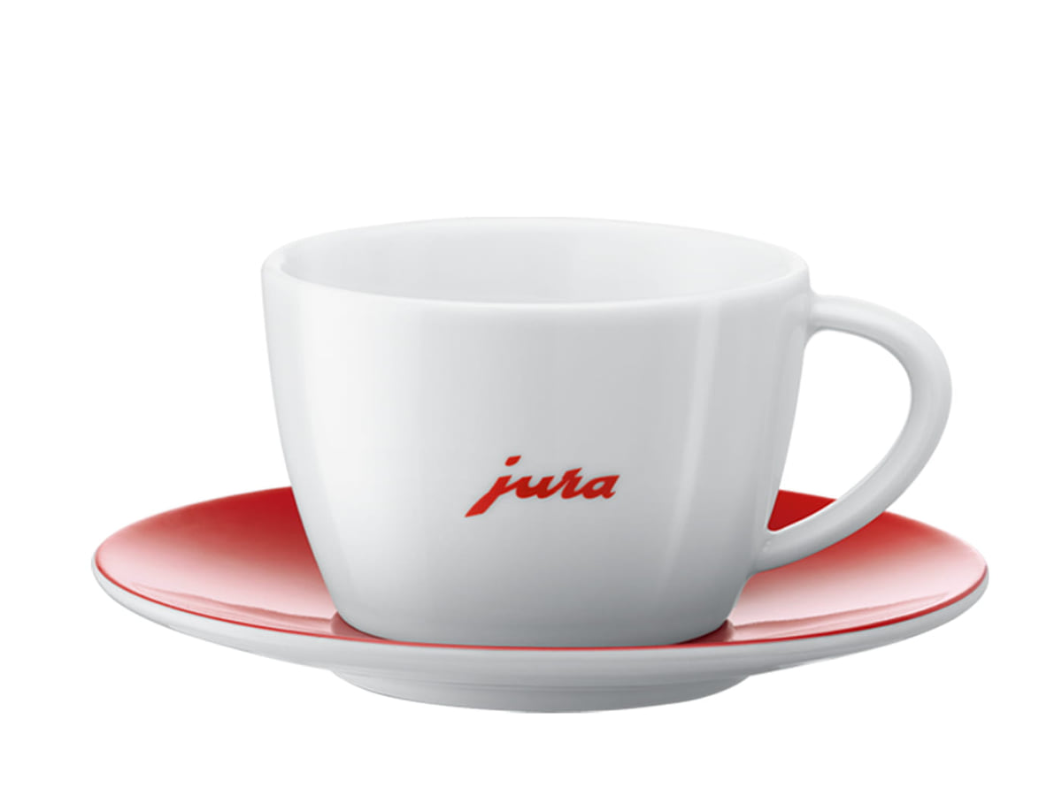 Cappuccinotassen JURA Logo rot 2er-Set, Ansicht 1